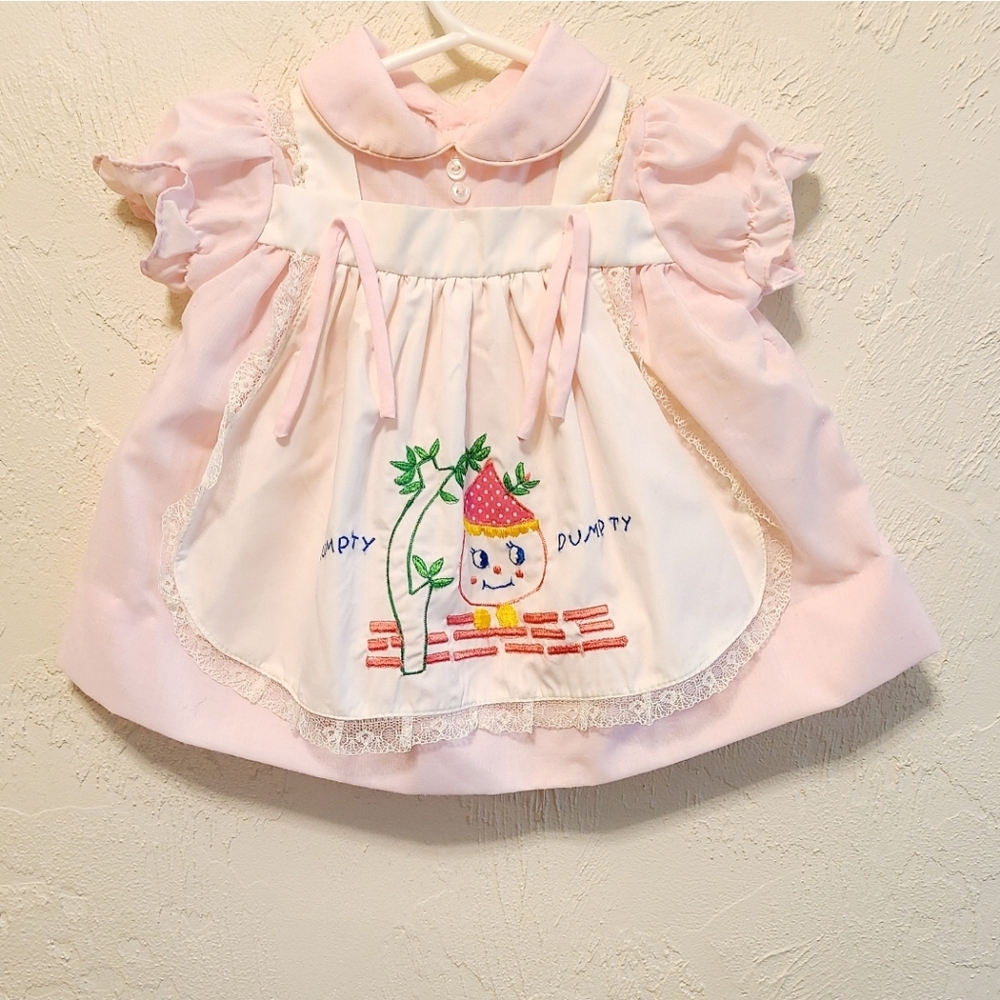 Vintage 80s Humpty Dumpty Dress 6M